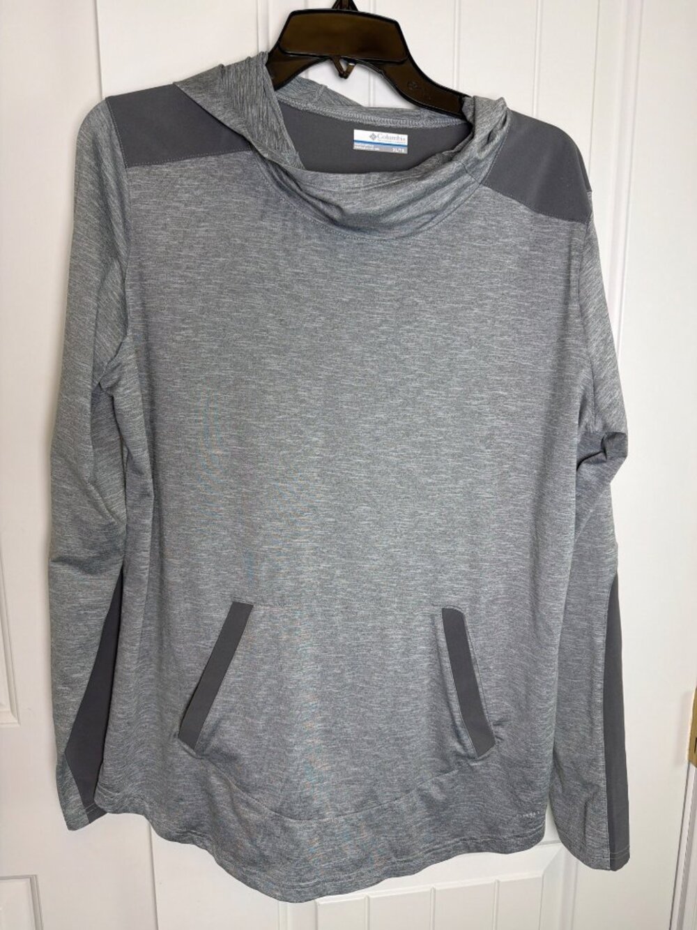 Columbia  XL Long-Sleeve Pullover Hoodie Gray Lightweight Activewear